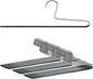 Mawa by Reston Lloyd Non-Slip Space Saving Clothes Hanger with Single Rod for Pants, Style KH/1, Set of 30, Black