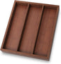 Fibogollo Silverware Organizer Bamboo Kitchen Drawer Organizer, Flatware Organizer Tray for Kitchen, Flatware, Utensils（Brown）