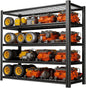 48''W Metal Wire Shelving Rack Heavy Duty, 5 Tier Adjustable wire storage shelf, 72''H Industrial Unit, 3300 Lbs Capacity Storage Shelves for Garage Kitchen Pantry Basement Bathroom Laundry Closet