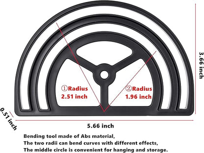 Hat Brim Bender 2-Pack – Dual Slot Hat Curving Tool for Baseball Caps, Fitted Hats & Visors, Perfect Curve, Steaming Optional, Easy to Use, Black