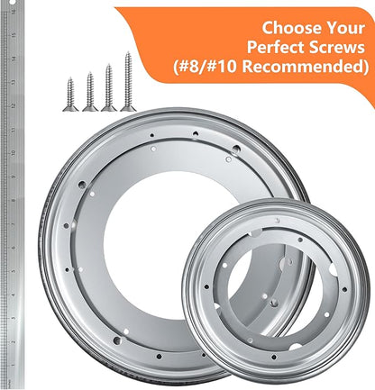 12-Inch Heavy Duty Lazy Susan Bearing, 1000LB Capacity Zinc Plated Turntable Hardware, for Smooth Rotation in Kitchen Cabinet, DIY Projects, Serving Tray Base (1-Pc)