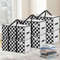BETU 6 Pack Moving Bags Moving Storage College Dorm Camping Packing Travel PE Heavy Duty, Sturdy Handle, Zipper Large Storage Tote Bag Moving Boxes Box Alternative - White Plaid 29L x 15W x 15H