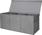 BALEINE Fabric Storage Bins with Lid, Collapsible Extra Large Storage Boxes Bins Baskets with Divider for Home Organizing (37.5"x13"x16", Grey)