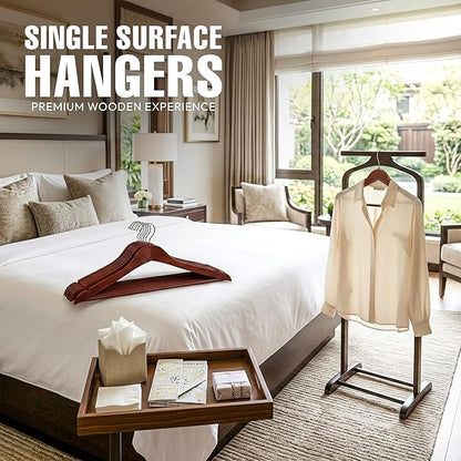 Utopia Home Premium Wooden Hangers 30 Pack - Durable & Slim Coat Hanger - Suit Hangers with 360-Degree Rotatable Hook - Wood Hangers with Shoulder Grooves (Cherry)