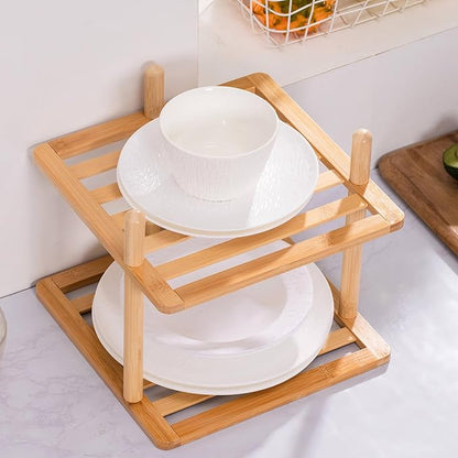 2-Tier Vertical Shoe Rack - Tall Narrow Shoe Rack Organizer for Small Spaces,Bamboo Shoen Shelf for Entryway,Closet,Corner,Doorway,Skinny Shoe Shelf Space Saving Shoe Storage (Natural, 2-Tier)