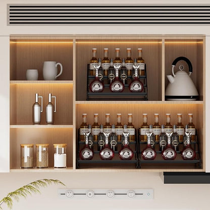 Jolitac 4-Tier Spice Rack Organizer, Depth Adjustable Step Shelf, Metal Spice Rack Perfect for Cabinet, Countertop & Pantry Storage | Enhances Kitchen Visibility and Organization | 2 Pack