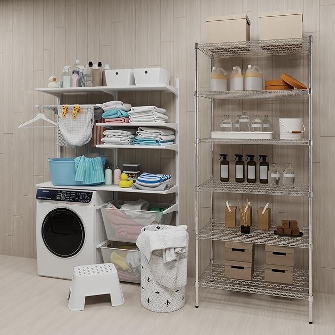 24" Deep x 36" Wide x 74" Height Wire Shelving Kit | 6-Tier | NSF Commercial Storage Rack Unit