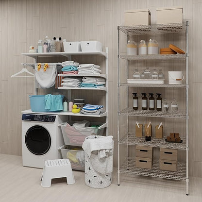 24" Deep x 36" Wide x 74" Height Wire Shelving Kit | 6-Tier | NSF Commercial Storage Rack Unit