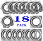 18Pack Lazy Susan Hardware, 4-inch Lazy Susan Hardware Square for Crafts, 300lbs Capacity Zinc Plated Steel Swivel Bearing for Turntable, Serving Trays, Kitchen Storage Racks, Rotating Bearing Plate