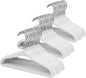 ManGotree 11" Baby Velvet Hangers, Non-Slip Kids Coat Hangers with 360° Swivel Hook, Ultra-Thin Felt Children's Hanger for Infant & Toddler Clothes, 66 Pack (White)