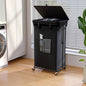 100L Laundry Hamper with Lid, Rolling Laundry Basket with Wheels, Large & Tall Dirty Clothes Hamper with Metal Frame and Removable Bag for Bedroom Aesthetic, Laundry Room, Bathroom, Dorm-Black