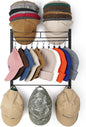 Hat Rack for 45 Baseball Caps with 10 Clips 3 Tier Hat Organizer for Wall Multi-functional Hat Hanger Metal Hat Holder at Closet Bedroom Entryway Gift for Men Boy Teen