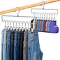 Pants Hangers Space Saving with Clips,Closet Organizers and Storage,20 Non-Slip Rubber Clips Metal Legging Organizer for Jeans Skirt Home Essentials,Dorm Room Essentials for College Students Girls Guy