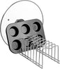 Slideep Pot Pan Lid Holder Drying Rack, Bakeware Lid Storage Organizer, Pantry and Cabinet Holder