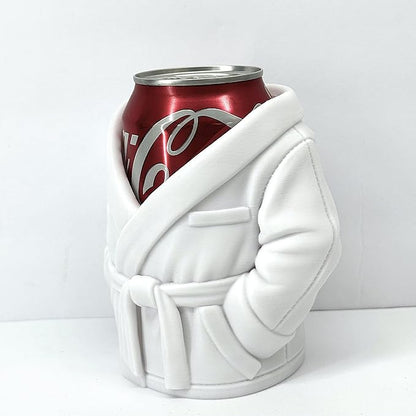 Bathrobe can holder for Beer & Soda, 1pc 4.75" 3D Printed Bath Robe Can Holder, Unique Beer Holder, Spa Day Novelty Gift, Housewarming Present NO CAN or BRUSHES INCLUDED