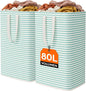 Lifewit 2 Pack Laundry Basket 80L Each, Collapsible Clothes Hamper with Reinforced Handles, Freestanding Waterproof Design for Bedroom and Laundry Room, Sage Green 160L Total