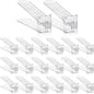 Clear Shoe Slot Organizer, 30 Pack Adjustable Shoe Slots Organizer for Closet Clear Shoe Stackers Shoe Rack Holder Shoes Space Savers for a Pair of Shoes