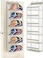 AOODA Clear Over the Door Hat Racks for Baseball Caps, Large Holds up to 72 Caps Hat Storage Organizer for Closet Wall, Deep Pockets Hanging Snapback Holder Shelves with 3 Hooks, Grey