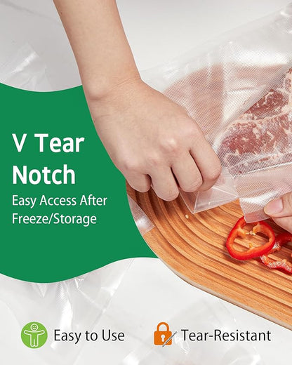 Syntus 300 Count Vacuum Sealer Bags, 40 Gallon 11" x 16" and 160 Quart 8" x 12" and 100 Pint 6" x 10" for Seal a Meal, BPA Free Heavy Duty Precut Bags, Food Vac Bag for Storage, Meal Prep or Sous Vide