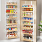 8-Tier Over The Door Pantry Organizer, Heavy-Duty Metal Wall Mount or Hanging Spice Rack, behind the door storage Shelves with Adjustable Basket, Back of Door Organizer for Kitchen Cabinet and Closet
