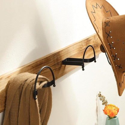 Taozun 4 Pack of Wall-mounted Cowboy Hat Rack, Powder-coated and Curved Hat Holders, Hat-shaped Protective Hat Hanger for Storage and Display, Easy Drilling Installation