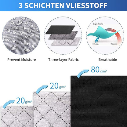 Fixwal Black Underbed Storage Bags with Clear Window and 2 Reinforced Handles Under Bed Storage Containers for Clothing, Bedding, Comforter (6 Pack)