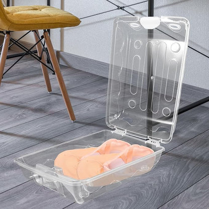 Shoe Storage Box Organizer with Lid, 31.5x21x11cm Thickened Plastic Shoe Container for Closet, Stackable Sneaker and Boot Organizer for Home Storage