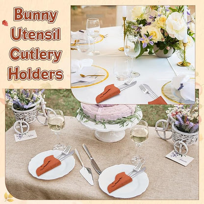 100 Pieces Cowboy Holster Silverware Holders Felt Brown Cutlery Vintage Utensil Pouch Bags Western Party Tableware Supplies Cutlery Sleeve, Brown