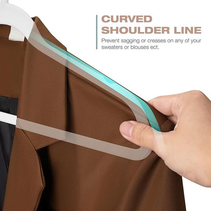 50 Pack White Velvet Hangers,Non Slip,Heavy-Duty,Slim,Space Saving,with Felt Surface and Gold 360°Swivel Hook,for Pants,Outfit,Skirts,Suits,Coats,Dresses ect.