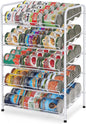 MOOACE Can Rack Organizer, 5 Tier Can Storage Dispenser Holds up to 60 Cans for Pantry Kitchen Cabinet, White