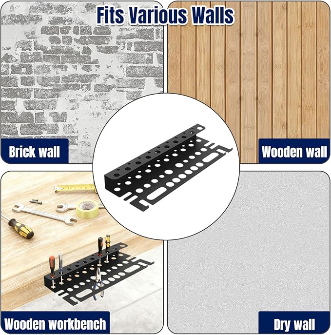 Screwdriver Organizer Wall Mount for Pliers, Screwdrivers, Garage Workshop Storage, Stores up to 43 Pliers or Small Tools, Ideal Gift for Men