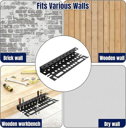 Screwdriver Organizer Wall Mount for Pliers, Screwdrivers, Garage Workshop Storage, Stores up to 43 Pliers or Small Tools, Ideal Gift for Men
