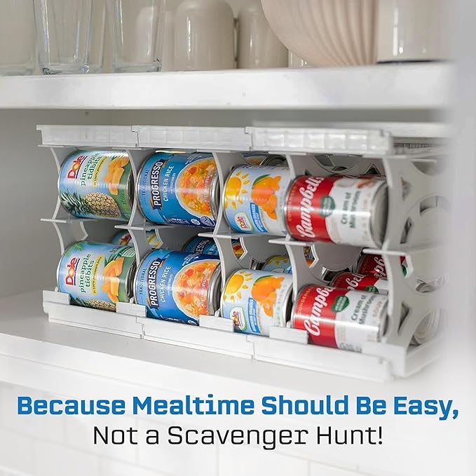 Shelf Reliance Cansolidator Cupboard - 1-Pack Can Organizer for Pantry, Stackable Soda Can Storage for Kitchen, Holds 20 Cans of Food or Soda