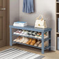 3 Tier Bamboo Shoes Rack,Narrow Vertical Shoes Rack,Freestanding Shoe Organizer Shelf,Shoe Rack Storage Organizer,with Shelves,for Closet, Entryway, Front Door Entrance, Bedroom, Hallway (Gray)