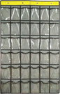 NIMES Hanging Closet Underwear Sock Jewelry Storage Over The Door Classroom Cell Phone Calculator Organizer 36 Clear Pockets (GREY)