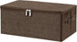 ANMINY Storage Bins with Zipper Lids 13 Qt Lidded Fabric Storage Boxes Baskets Cubes with Handles Collapsible Washable Cotton Linen Closet Shelf Clothes Organizer Containers - Coffee, Small