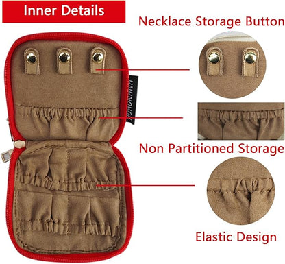Travel Jewelry Case Small Jewelry Organizer Purse Jewelry Bag Women Gifts Jewelry Purse for Bracelet Rings Earring Necklace