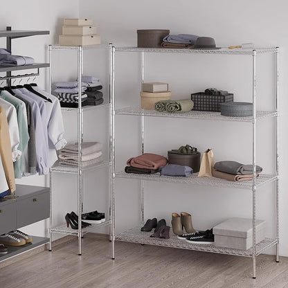 24" Deep x 54" Wide x 74" Height Wire Shelving Kit | 4-Tier | NSF Commercial Storage Rack Unit