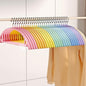 28 Pack Clothes Hangers, Curved No Shoulder Bump Sweater Hangers, Multi-Color Non-Slip Space Saving Heavy Duty Metal Hangers for Closet, Shirts, Pants, Coats, Jackets & Suits