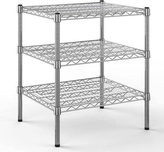 21" Deep x 24" Wide x 27" Height Wire Shelving Kit | 3-Tier | NSF Commercial Storage Rack Unit