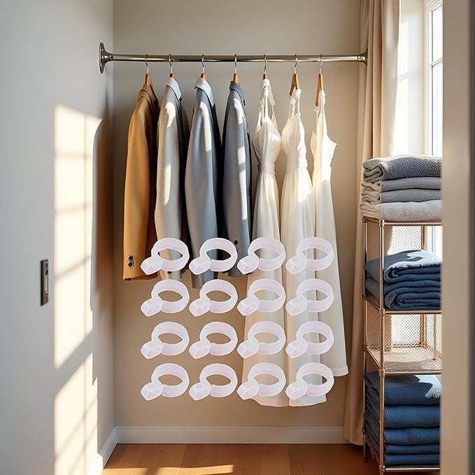 50 Pcs White Plastic Windproof Hanger Hooks Clothes Hanger Buckle Clip Laundry Hanging Hooks Closet Rod Hanging Tool for Drying Rack Suit Hangers Clothes Hangers