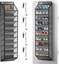 Kotkn 10 Tier Over The Door Organizer - Heavy Duty Hanging Storage Rack with Sturdy Oxford Fabric, Holds 20+ Pairs of Footwear, Boots & Sneakers, Saves 50% Closet Space (Gray)