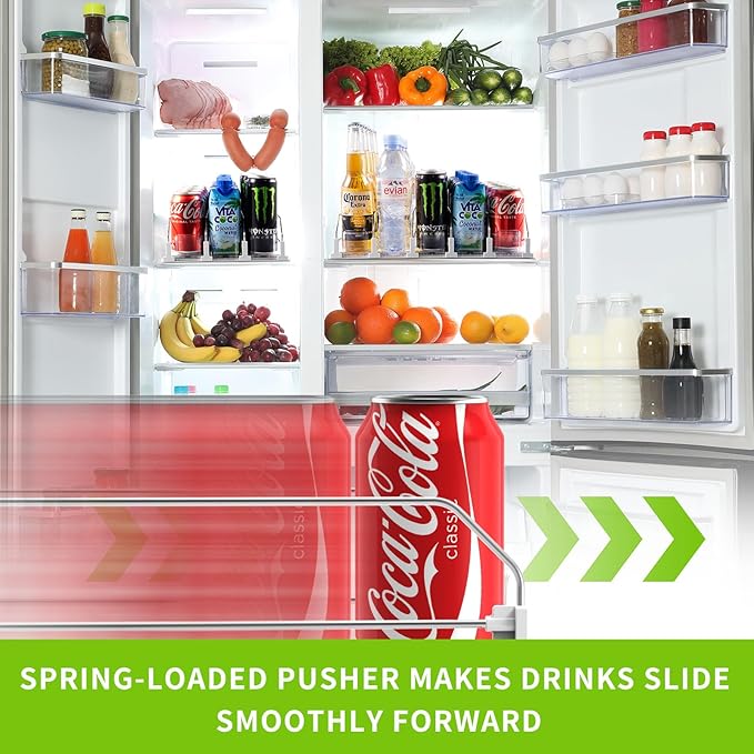 Coanto Drink Organizer for Fridge 3 Row&5 Row