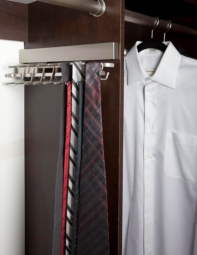Sidelines Sidelines Sliding Tie Rack for Custom Closet Systems