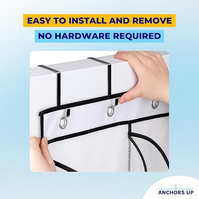 Cruise Cabin Over Door Organizer for Shoes, Toiletries and Accessories – 24 Pockets – Tested on All Cruise Lines such as Carnival, Royal Caribbean, Celebrity, Norwegian etc – Cruise Essentials
