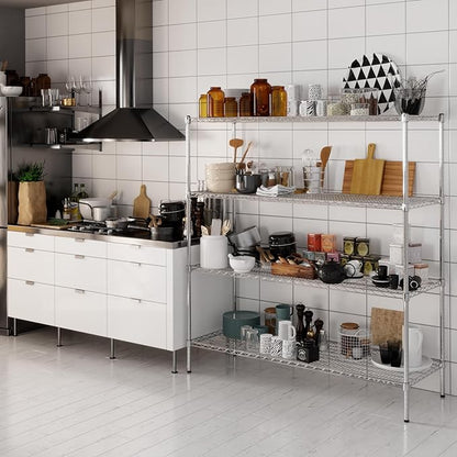 21" Deep x 60" Wide x 64" Height Wire Shelving Kit | 4-Tier | NSF Commercial Storage Rack Unit