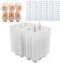 Egg Cartons 60 Packs, Clear Eco-friendly Plastic Blank Egg Cartons with Free Labels, Holds up to 6 Eggs Securely, Perfect for Family Pasture Farm Markets Display - Medium