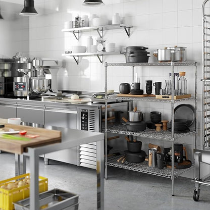 24" Deep x 36" Wide x 54" Height Wire Shelving Kit | 4-Tier | NSF Commercial Storage Rack Unit