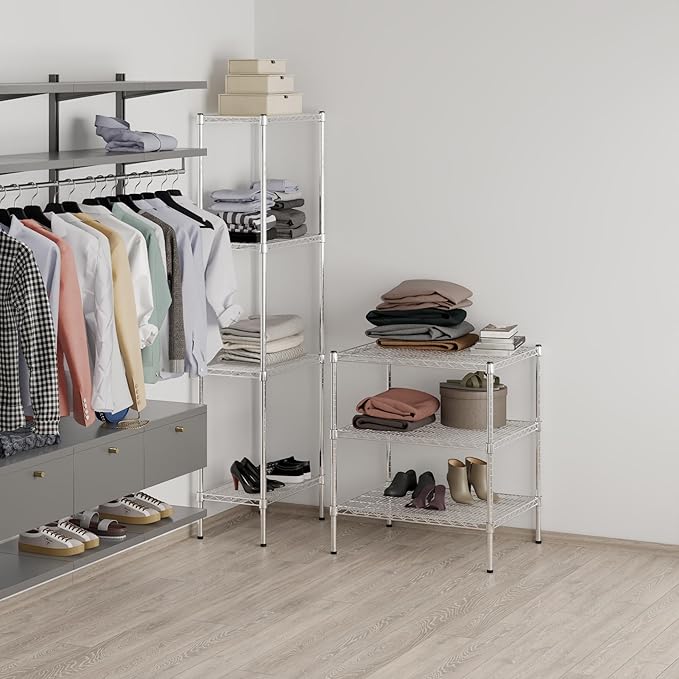 24" Deep x 30" Wide x 34" Height Wire Shelving Kit | 3-Tier | NSF Commercial Storage Rack Unit