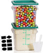 8QT Clear Food Storage Containers: 2 PCS[Food Grade][Hot&Cold Resistant] NSF Food Storage Containers with Lids for Home Restaurant Kitchen Storage Pizza Proof Dough, BPA Free(GREEN N2)